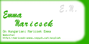 emma maricsek business card